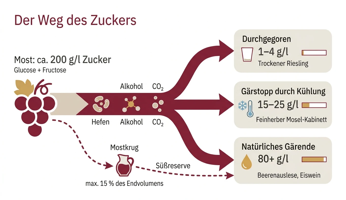 Der Weg des Zuckers in der Weinherstellung