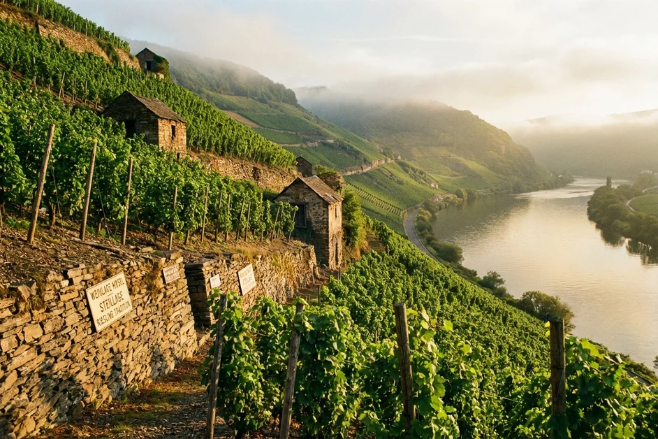 Geschichte des deutschen Weinbaus - Mosel Weinberge